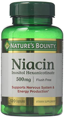 Product Cover Nature's Bounty Flush Free Niacin 500 Mg, 240 Capsules (2 X 120 Count Bottles)