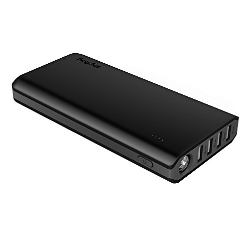 Product Cover EasyAcc 26000mAh Power Bank(4A Input 4.8A Smart Output) External Battery Charger Portable Charger for Android Phone Samsung HTC Tablets - Black and Grey
