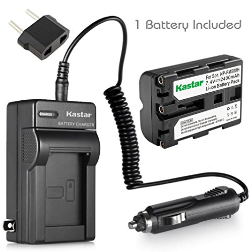 Product Cover Kastar NP-FM500H Battery (1-Pack) and Charger Kit for Sony DSLR-A100 A200 A300 A350 A450 A500 A550 A560 A580 A700 A850 A900 Alpha SLT A57 A58 A65 A65V A77 A77V A77 II A77M2 A99 A99V CLM-V55 Cameras
