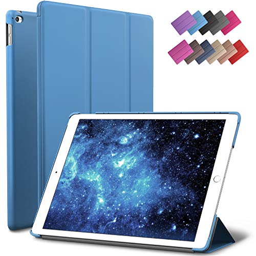 Product Cover ROARTZ iPad Air 2 Case, Blue Slim Fit Smart Rubber Coated Folio Case Hard Shell Cover Light-Weight Auto Wake/Sleep for Apple iPad Air 2nd Generation A1566/A1567 Retina Display