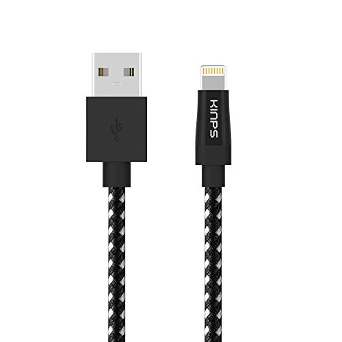 Product Cover KINPS Apple MFi Certified Lightning to USB Cable 10ft/3m iPhone Charger Cord Super Long for iPhone Xs/XS Max/XR/X / 8/8 Plus / 7/7 Plus / 6S/6S Plus/SE, iPad Pro/Air/Mini(Black)