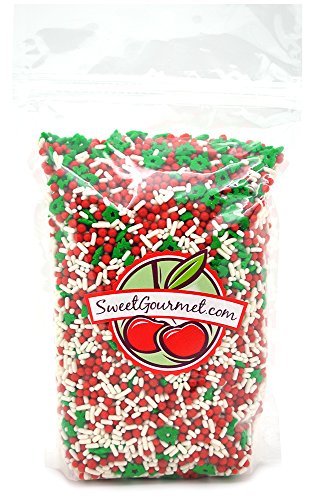 Product Cover SweetGourmet Twinquins Festive Flurry Mix - Christmas Sprinkles & Nonpareils (13oz)