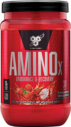 Product Cover BSN Amino X Muscle Recovery & Endurance Powder with BCAAs, 10 Grams of Amino Acids, Keto Friendly, Caffeine Free, Flavor: Strawberry Dragonfruit, 30 Servings (Packaging May Vary)