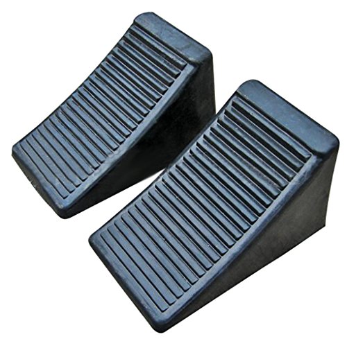 Product Cover Fasmov Solid Rubber Heavy Duty Wheel Chock -2 Pack