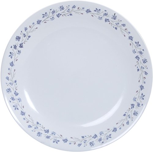 Product Cover Corelle Lilac Blush Vitrelle Glass Dinner Glass Plate Set, Set of 6, White and Blue - (27.2cm)