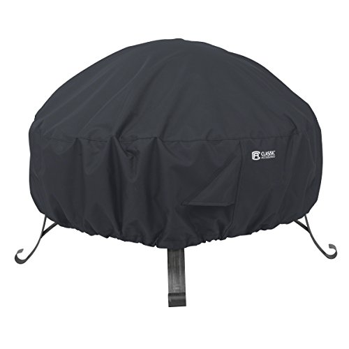 Product Cover Classic Accessories Round Fire Pit Cover, 36-Inch, Black