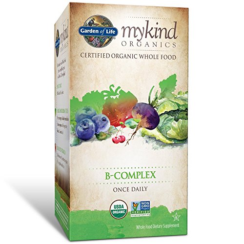 Product Cover Garden of Life B Complex with Folate - mykind Organic Whole Food Supplement for Metabolism and Energy, 30 Tablets