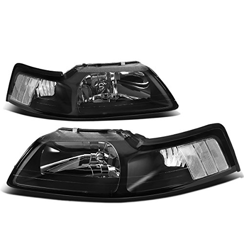 Product Cover For Ford Mustang New Edge 4th Gen Pair of Black Housing Clear Corner Headlight