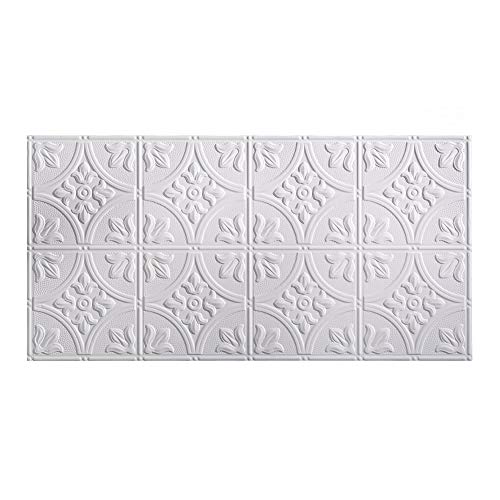 Product Cover Fasade Easy Installation Traditional 2 Matte White Glue Up Ceiling Tile / Ceiling Panel (2' x 4' Panel)