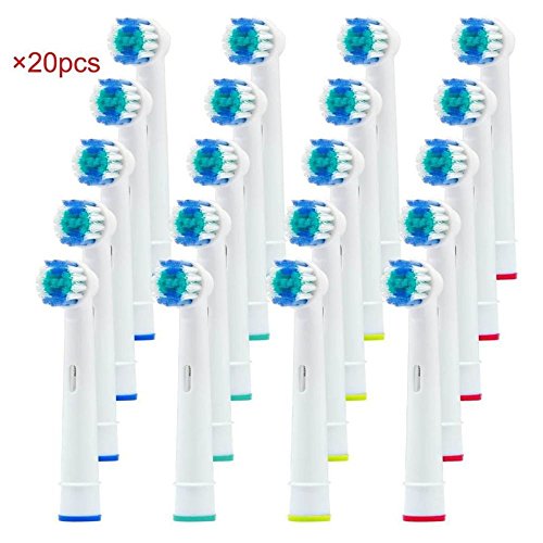 Product Cover Alayna Replacement Brush Heads Compatible With Electric Toothbrush- 20 Pack of Precision Clean Heads Fits Pro 1000 1500 3000 5000 6000 8000 9000 Vitality, Triumph & More