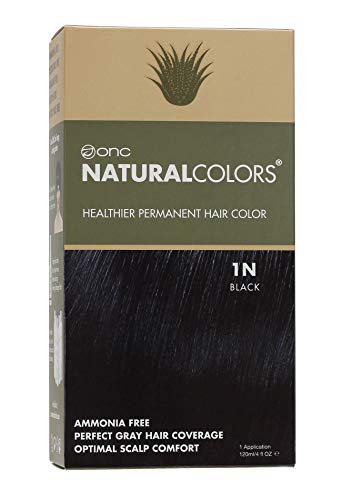 Product Cover ONC NATURALCOLORS 1N Natural Black Healthier Permanent Hair Color Dye 4 fl. oz. (120 mL) with Certified Organic Ingredients, Ammonia-free, Resorcinol-free, Paraben-free, Low pH, Salon Quality, Easy to