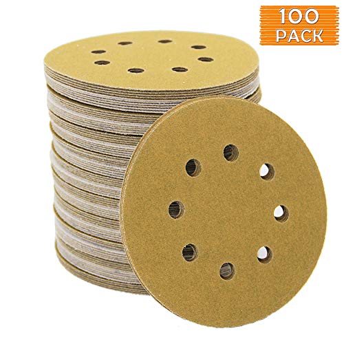 Product Cover Mestool 58-AP Gold 5-Inch 8-Hole 150 Grit Dustless Hook And Loop 100-pack
