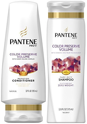 Product Cover Pantene Pro-V Color Preserve Volume, DUO Set Shampoo 12.6 Ounce + Conditioner 12 Ounce, 1 Each