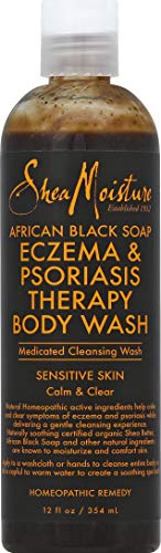 Product Cover Shea Moisture African Black Soap Eczema Psoriasis Medicated Cleanser for Sensitive Skin 12 oz