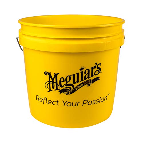 Product Cover Meguiar's Yellow Bucket - Make Car Washing Easy With Bright Bucket for Water and Suds - 3.5 gal