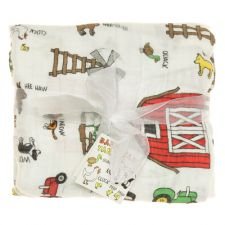 Product Cover Imagine Baby Products Bamboo Swaddling Blanket (Barnyard Friends)