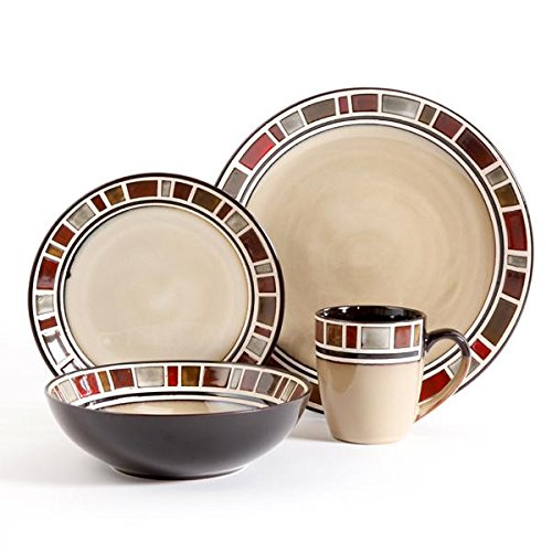 Product Cover Gibson Elite 92918.16RM Cimarron dinnerware set, 16-Piece, Red