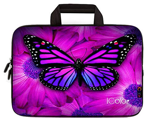 Product Cover iColor Butterfly 11.6 12 Inch Laptop Case Protective Sleeve Bag Briefcase with Handle (IHB12-005)