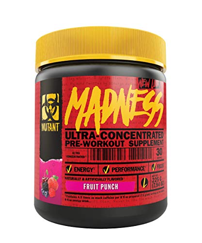 Product Cover Mutant Madness - Redefines the Pre-Workout Experience and Takes it to a Whole New Extreme Level, Engineered Exclusively for High Intensity Workouts, 225g - Fruit Punch