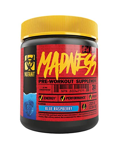 Product Cover Mutant Madness - Redefines the Pre-Workout Experience and Takes it to a Whole New Extreme Level, Engineered Exclusively for High Intensity Workouts, 225g - Blue Raspberry