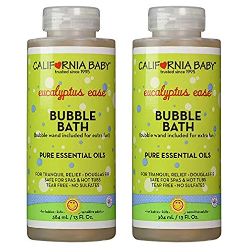Product Cover California Baby Eucalyptus Bubble Bath | No Tear | Pure Essential Oils for Bathing | Hot Tubs, or Spa Use | Moisturizing Organic Aloe Vera and Calendula Extract |(13 fl. ounces) 2 Pack