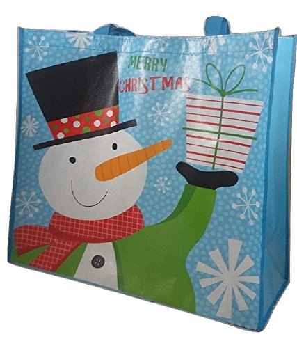 Product Cover Holiday Crafts(TM) Extra Large Laminated Recycled Shopper Tote (19 x 17 x 8, Snowman)