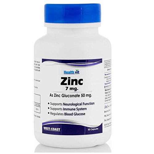 Product Cover Healthvit Zinc Gluconate 50mg 60 Capsules