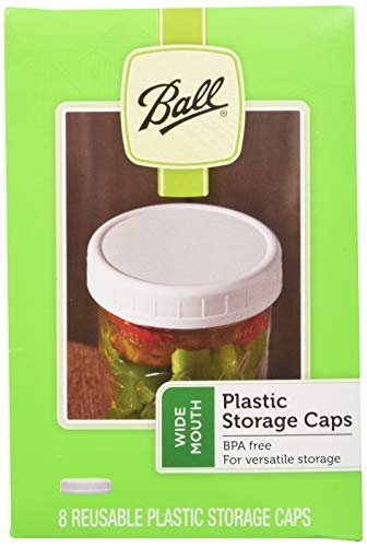 Product Cover Ball Wide Mouth Plastic Storage Caps, 8-Count per pack (2-Packs)