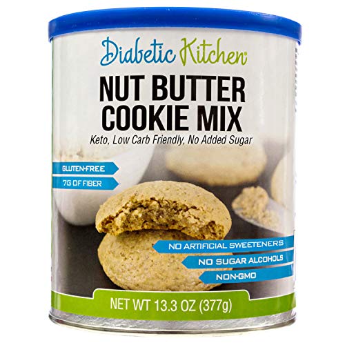 Product Cover Diabetic Kitchen Nut Butter Cookie Mix is Low Carb, Keto-Friendly, Gluten-Free, 7g of Fiber, No Added Sugar, No Artificial Sweeteners