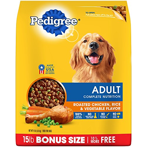 Product Cover Pedigree Complete Nutrition Adult Dry Dog Food Roasted Chicken, Rice & Vegetable Flavor, 15 Lb. Bag
