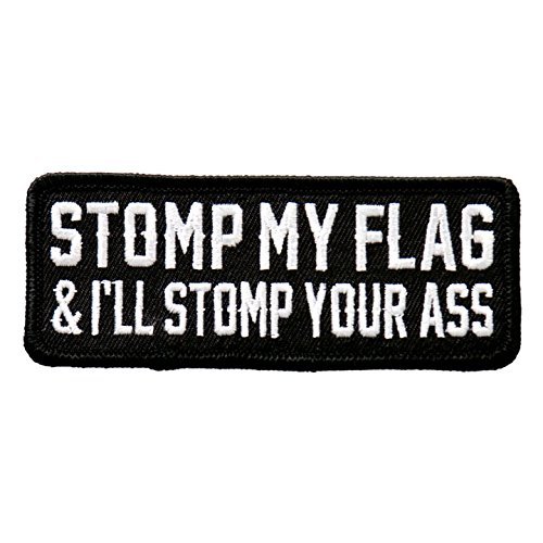 Product Cover STOMP MY FLAG, High Thread Iron-On / Saw-On Rayon PATCH - 4