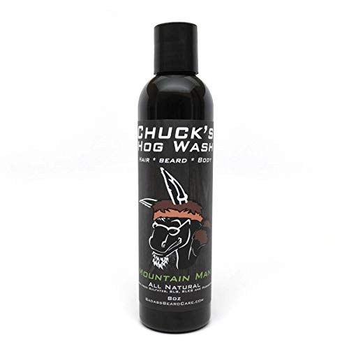 Product Cover Chuck's Hog Wash - All Natural Beard and Body Wash - The Mountain Man Scent, 8 oz - Leaves Your Beard Softer than its Ever Been and is Suitable for Daily Use