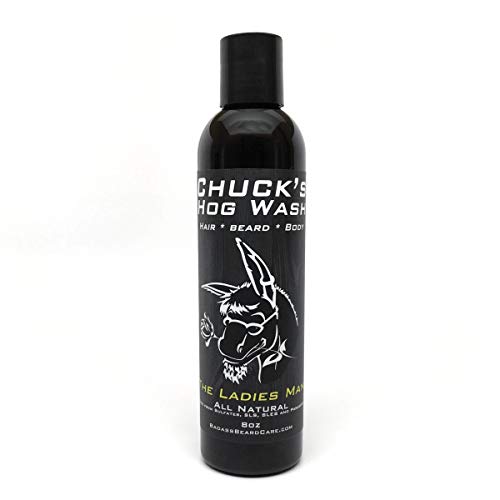Product Cover Chuck's Hog Wash - All Natural Beard and Body Wash - The Ladies Man Scent, 8 oz - Leaves Your Beard Softer than its Ever Been and is Suitable for Daily Use