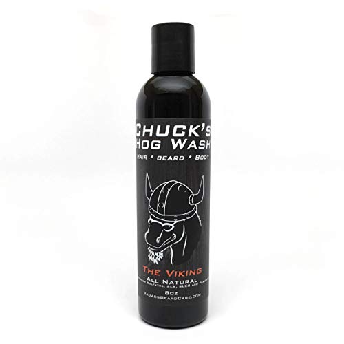 Product Cover Chuck's Hog Wash - All Natural Beard and Body Wash - The Viking Scent, 8 oz - Leaves Your Beard Softer than its Ever Been and is Suitable for Daily Use