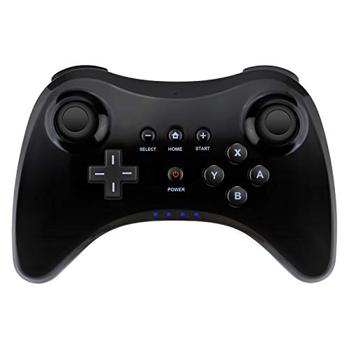 Product Cover Pro Controller for Wii U, PowerLead Wireless Controller Gamepad for Nintendo Wii U Dual Analog Game Controller Joystick Gamepad (Black)