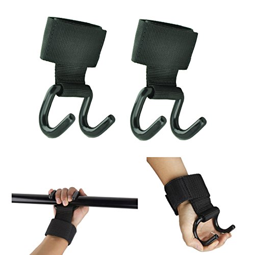 Product Cover MaxxMMA Gym Power Weight Lifting Grips Hooks Straps Wrist Support - 1 Pair
