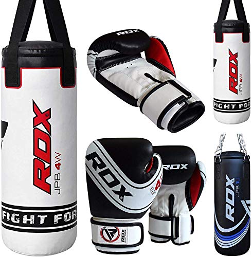 Product Cover RDX Kids Punching Bag Filled Set Junior Kick Boxing Heavy MMA Training Youth Gloves Punch Mitts Hanging Chain Ceiling Muay Thai Martial Arts 2FT