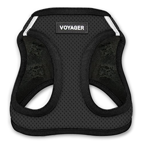 Product Cover Voyager Step-In Air Dog Harness - All Weather Mesh, Step In Vest Harness for Small and Medium Dogs by Best Pet Supplies - Black Base, Large (Chest: 18