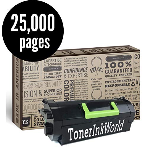 Product Cover TIW MS810 Replacement Black Toner Cartridge for Lexmark MS810, MS710 MS710n, MS711 MS711dn, MS810de, MS811, MS811dn, MS811n, Ms812 Printers High Yield 25,000 Page Printing Cartridge 52D1H00 & 521H