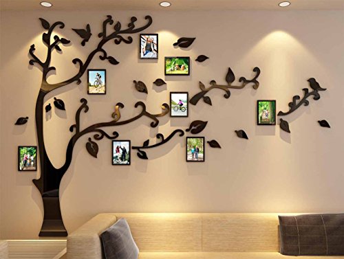 Product Cover 3d Picture Frames Tree Wall Murals for Living Room Bedroom Sofa Backdrop Tv Wall Background, Originality Stickers, Wall Decor Decal Sticker (70(H) x 98(W) inches)