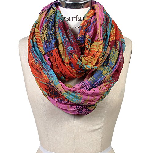 Product Cover Scarfand's Mixed Color Oil Paint Infinity Versatile Fashion Scarf Head Wrap