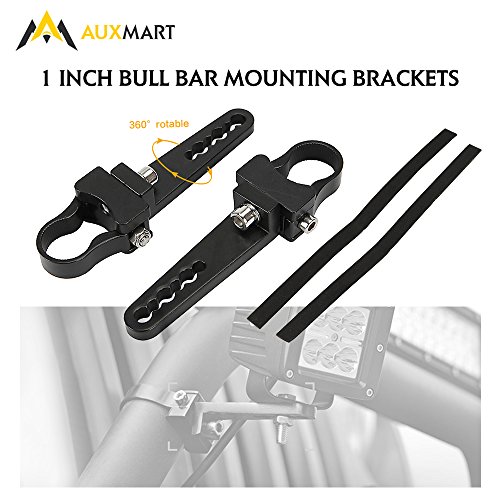 Product Cover AUXMART Tube Clamps Mounting Brackets for LED light bar Work Lights Fog Lights Off Road Lights Fit 1