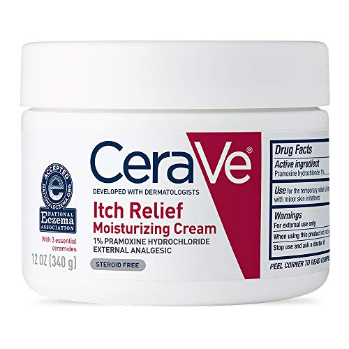 Product Cover CeraVe Moisturizing Cream for Itch Relief | 12 Ounce | Dry Skin Itch Relief Cream with Pramoxine Hydrochloride | Fragrance Free