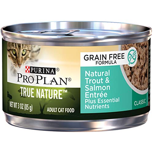 Product Cover Purina Pro Plan Natural, Grain Free Pate Wet Cat Food, TRUE NATURE Natural Trout & Salmon Entree - (24) 3 oz. Pull-Top Cans