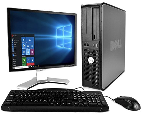 Product Cover Dell Optiplex with 20-Inch Monitor (Core 2 Duo 3.0Ghz, 8GB RAM, 1TB HDD, Windows 10 Professional), Black (Renewed)
