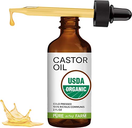Product Cover Pure Castor Oil, 2 oz. Best 100% USDA Organic Cold Pressed Moisturizer For Hair, Face, Skin and Nail Growth - Guaranteed