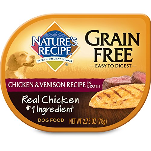 Product Cover Nature's Recipe Grain Free Easy To Digest Wet Dog Food Chicken & Venison Recipe In Broth (12 Pack), 2.75 Oz