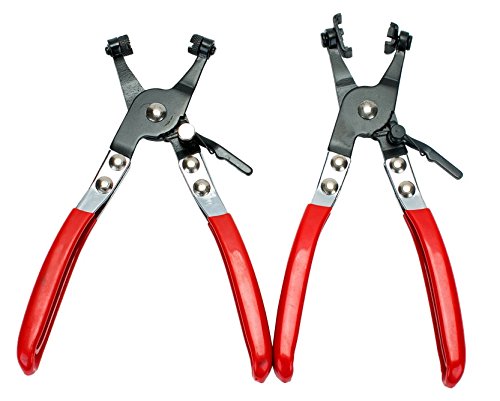Product Cover 8MILELAKE Hose Clamp Pliers Set,2 Piece, Wide, Flat Band Hose Clamp Plier& Cross Slotted Jaw Pliers