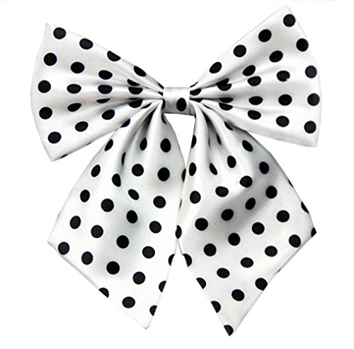 Product Cover Women Japanese School Uniform Embroidery Bowties (one size, Black Polka Dot) CA114-6