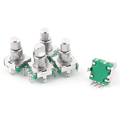 Product Cover uxcell Rotary Encoder Push Button Switch Key Switch Components, 6 mm, 5 Pieces
